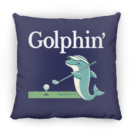 Golphin' Throw Pillow