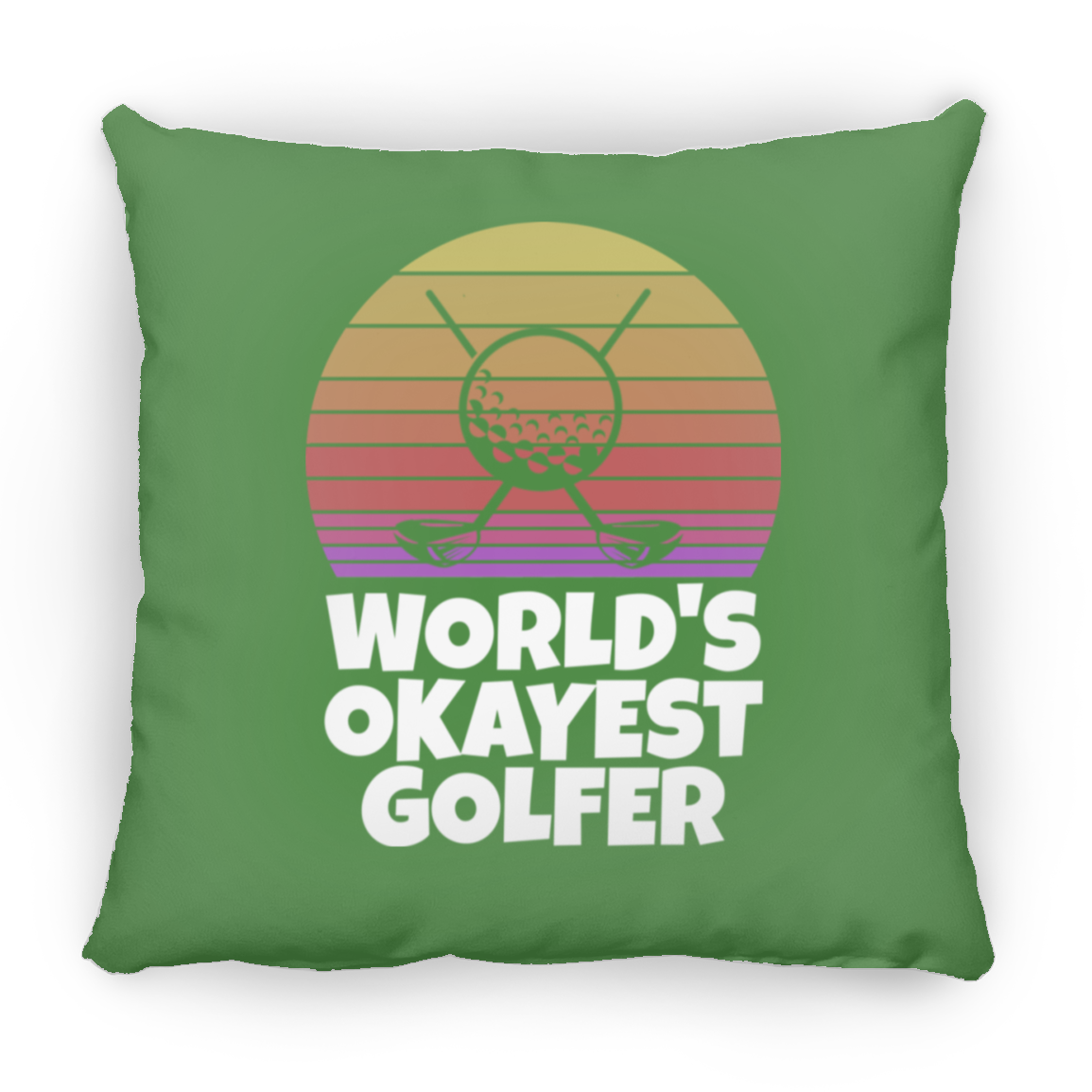 World's Okayest Golfer Throw Pillow