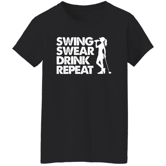 Swing Swear Drink Repeat Women's T-Shirt