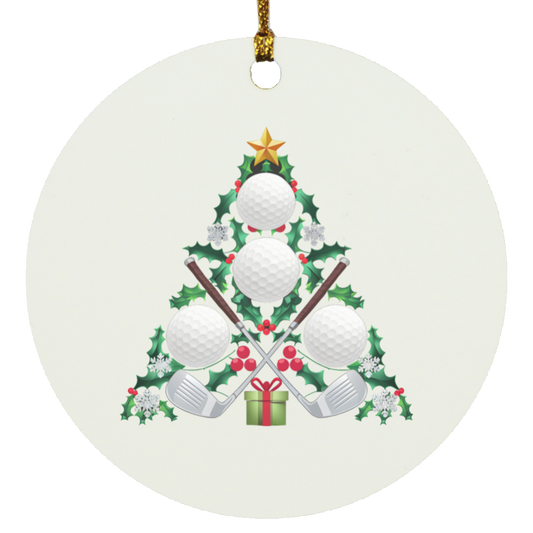 Golfers Christmas Tree Christmas Ornament