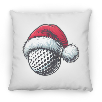 Golf Ball Santa Hat Christmas Throw Pillow