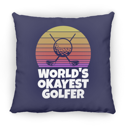 World's Okayest Golfer Throw Pillow