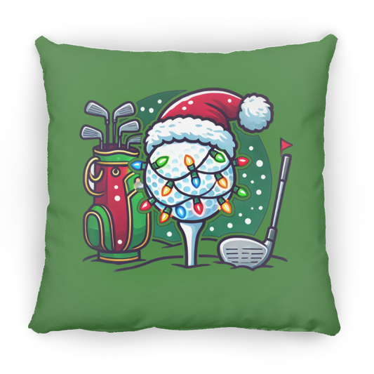 Merry Golfmas Christmas Throw Pillow