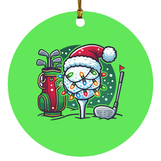 Merry Golfmas Christmas Ornament