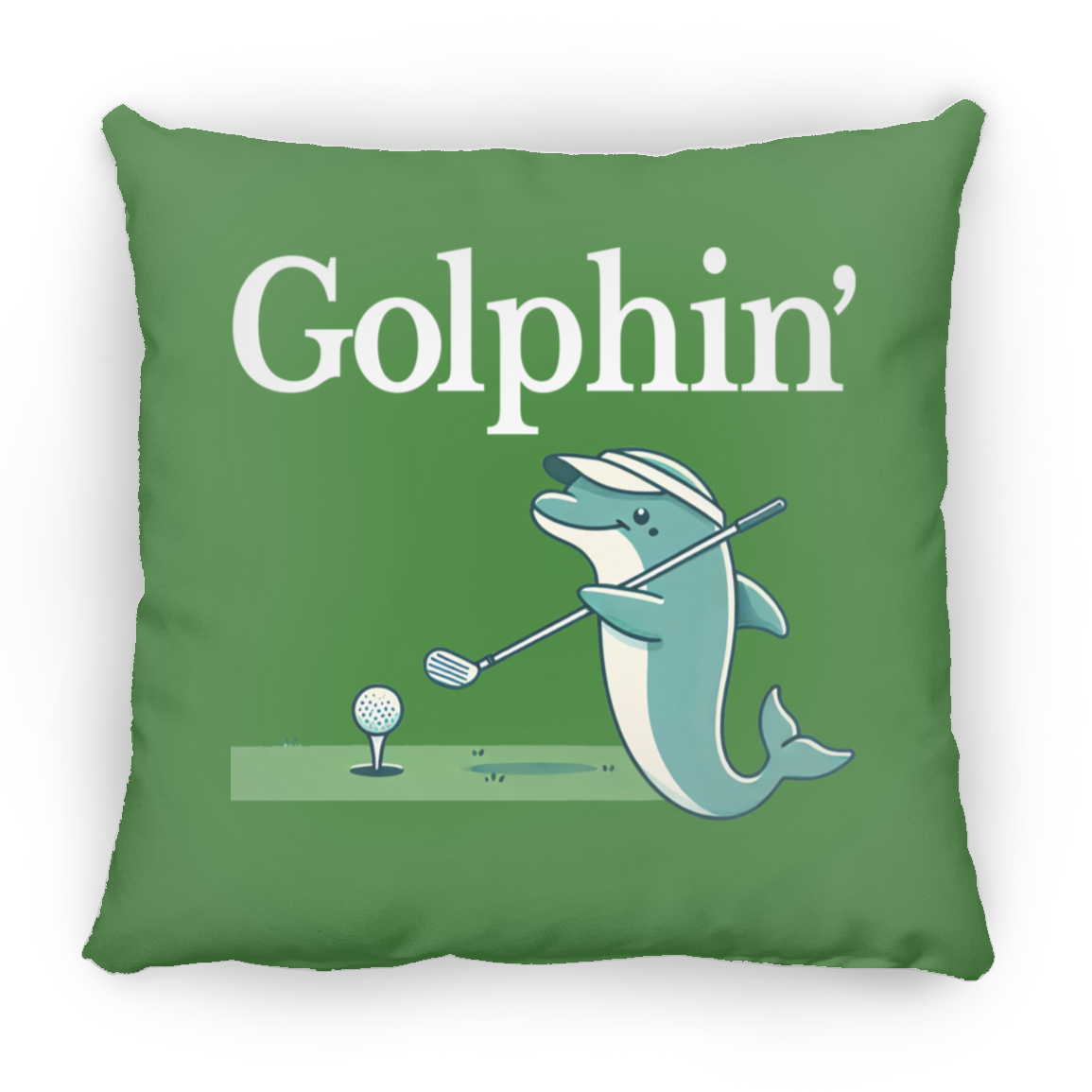 Golphin' Throw Pillow