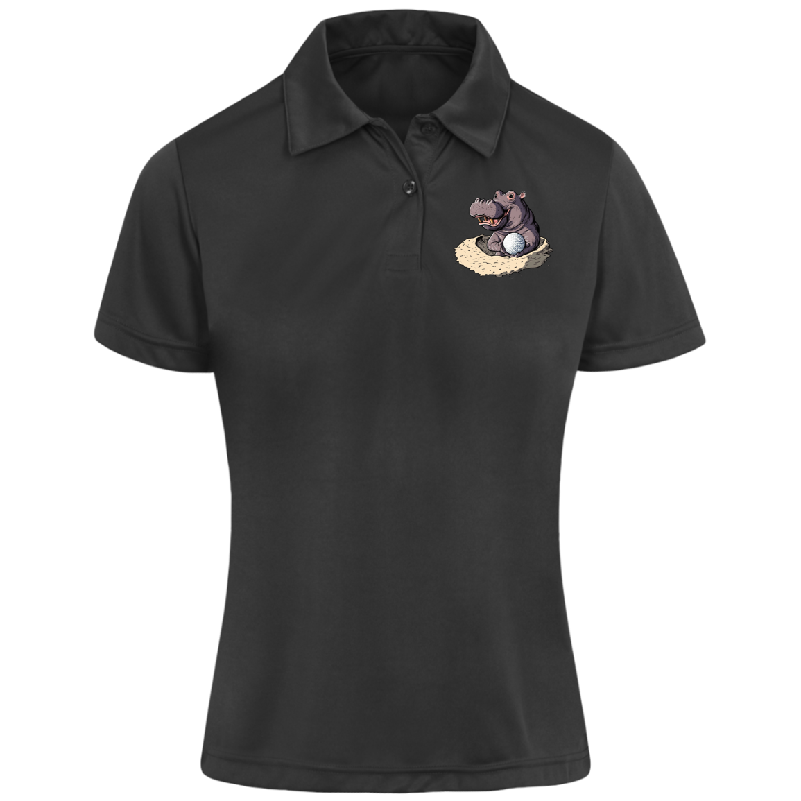 Hazard Hippo Women's Golf Shirt