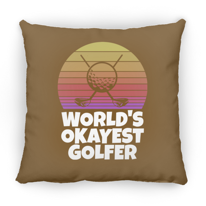 World's Okayest Golfer Throw Pillow