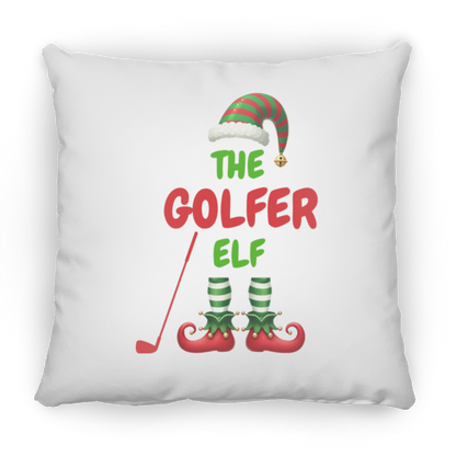 The Golfer Elf Christmas Throw Pillow